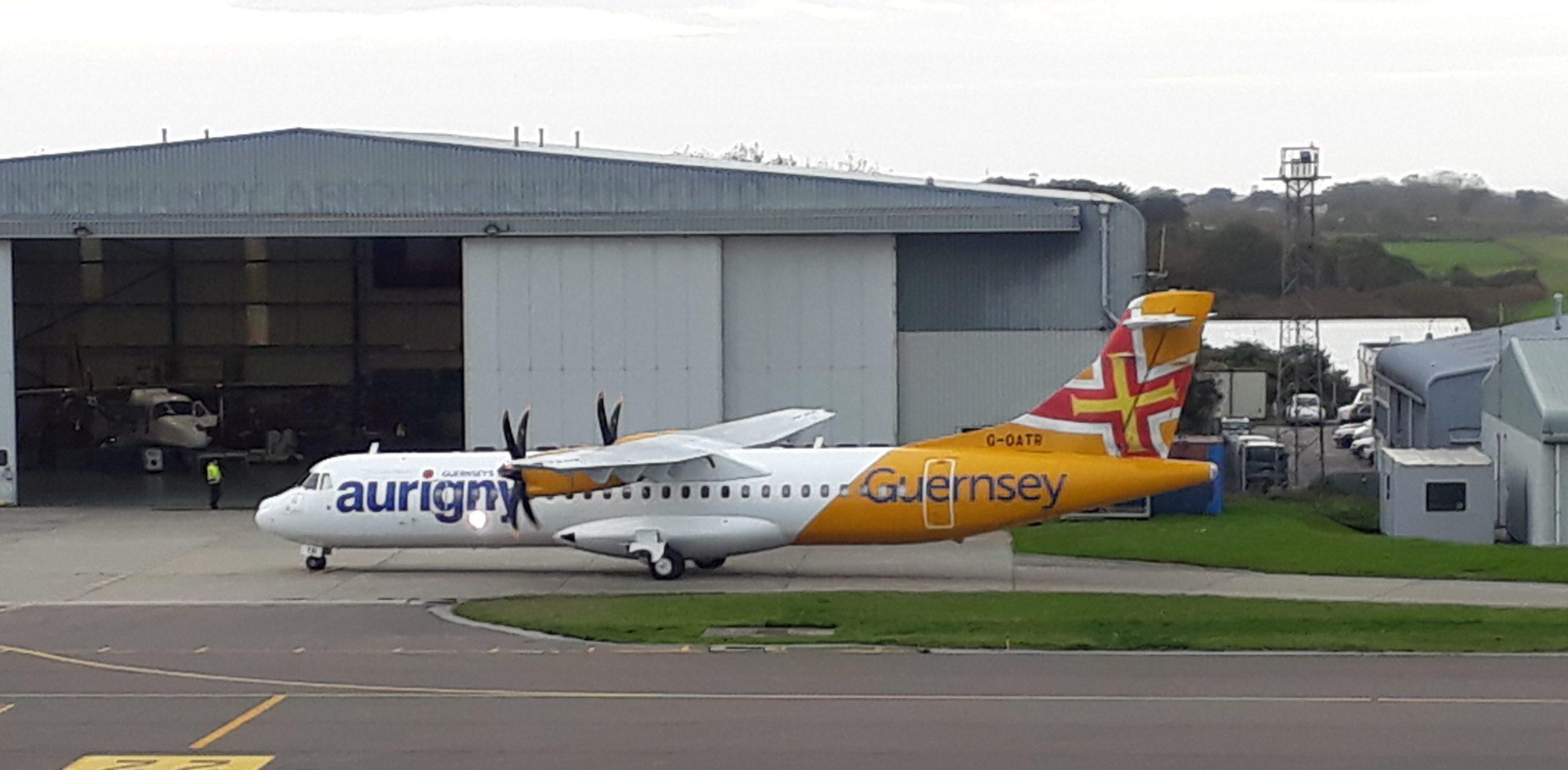Aurigny's new ATR aircraft arrives in Guernsey Channel Eye