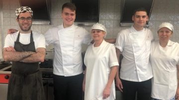 Samphire kitchen staff cook for care homes