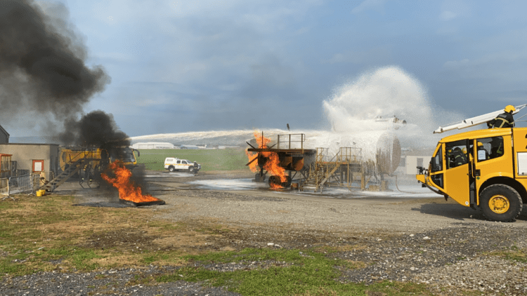 Airport Fire and Rescue Service visit the Isle of Man
