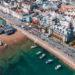 Aerial view of the home straight in St Peter Port, Guernsey 16-9
