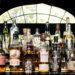 Alcohol bottles in bar