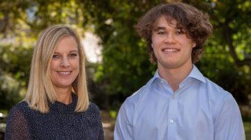 Sharon Coburn (left) with Zach Ellis (right)