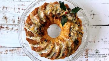 Mincemeat and custard bundt cake