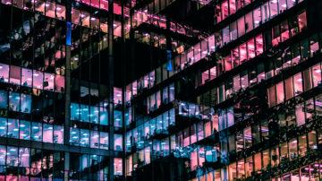 Office building at night