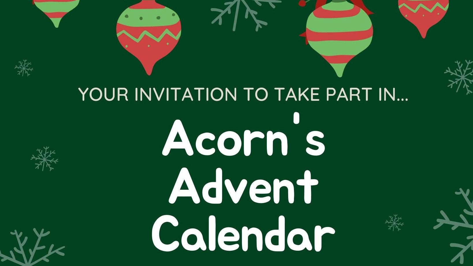 Giving Tuesday is 1 December Support Acorn Enterprise's advent