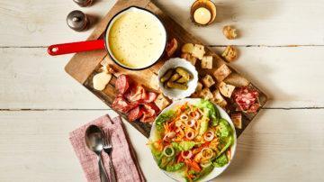 Cheese Fondue, Charcuterie _ Alpine Salad