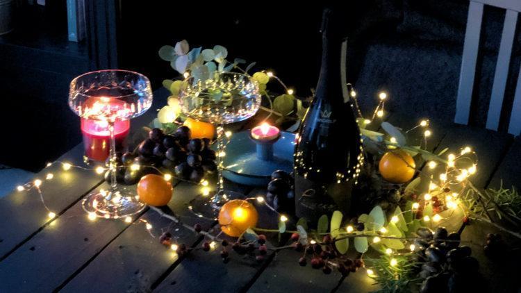 Christmas dinner table