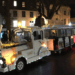 All aboard the Petit Train shuttle for late-night shoppers