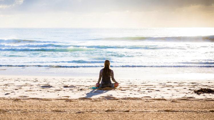 Beach yoga