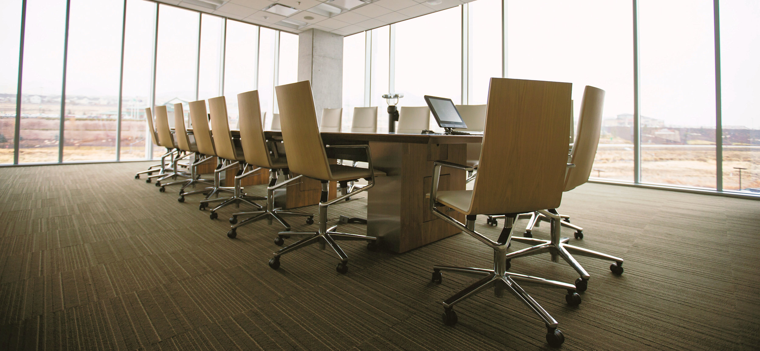 Boardroom table empty