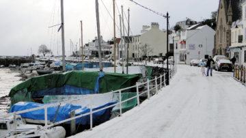 St Aubin Jersey snow