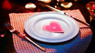 Valentine heart dinner