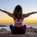 Beach meditation wellbeing