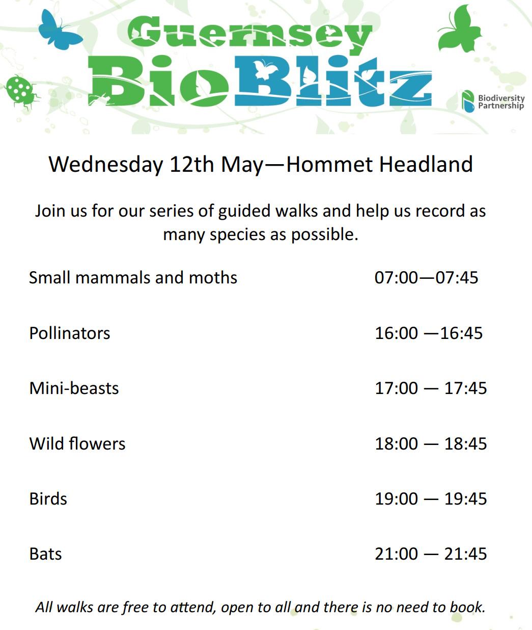 BioBlitz logo timetable 2021 01