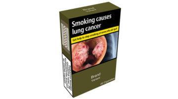 Cigarettes tobacco plain packaging
