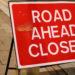 Road closed sign