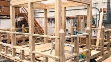 Sausmarez Park Japanese Pavilion under construction
