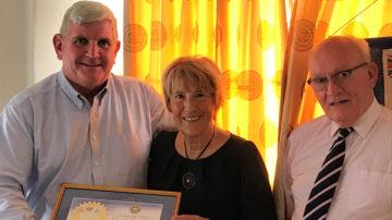 Rotary Club - Graeme Le Quesne Award L-R Rtn Richard Harwood Lola Garvin Rtn Derek Short