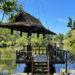 The Japanese Pavilion at Saumarez Park beginning to be dismantled