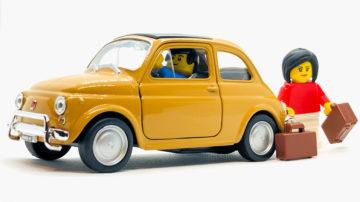 Model Fiat car travellers