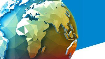 Angular Earth globe
