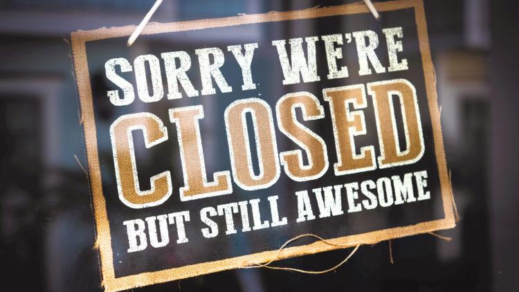 Closed sign