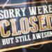 Closed sign