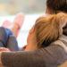 Couple sofa cuddle relaxing