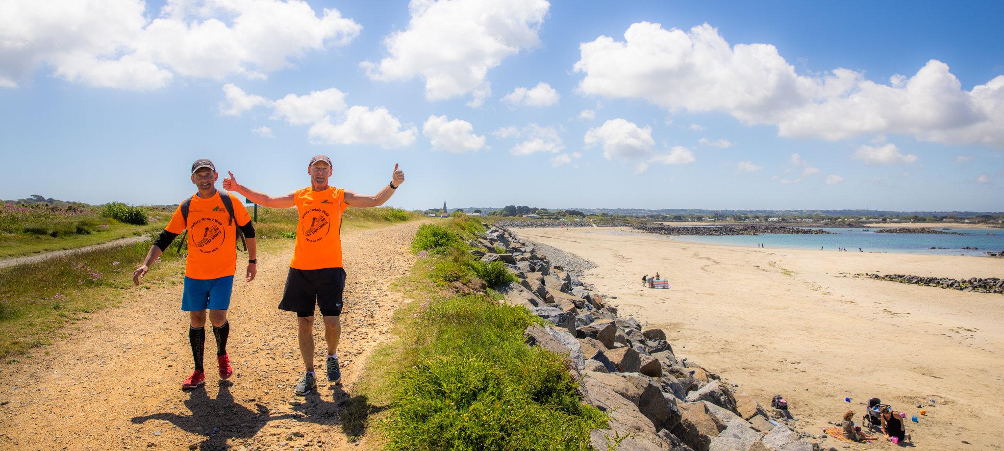 Walkers taking part in the Saffery Rotary Walk 2020-2021