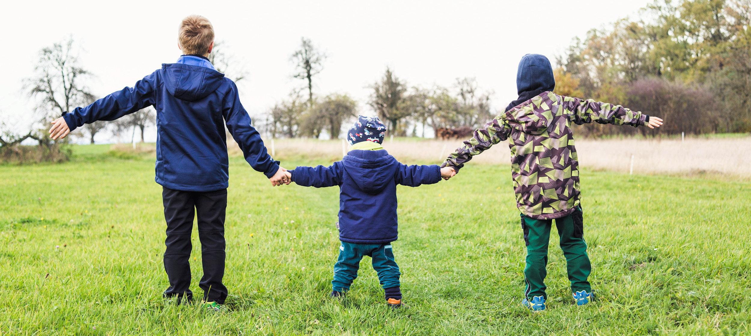 Children holding hands