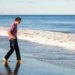 Father dad son on beach
