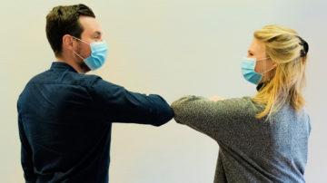 Covid masks elbow