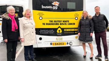Guernsey bus bowel cancer