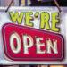 We're open sign