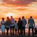 Family people beach