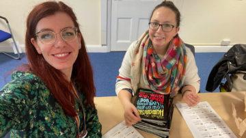 Kaye Nicholson Horn and Deputy Louise Doublet of Jersey Community Relations Trust
