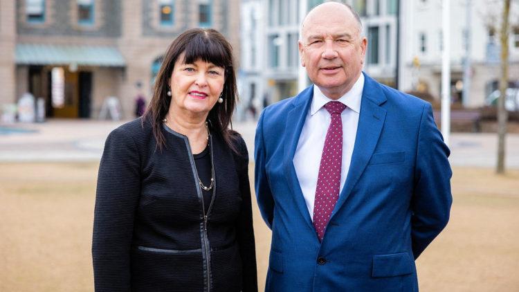 Professor Maggie Rae and Sir Derek Myers
