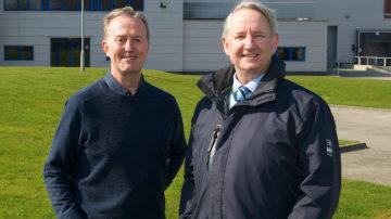 Tim Ward, Albert Bartlett Jersey Operations Director and Jersey Electricity Commercial Services Director Peter Cadiou