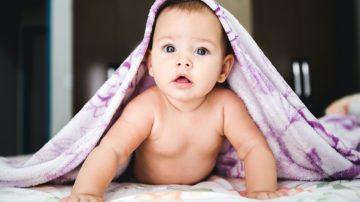 Baby hiding