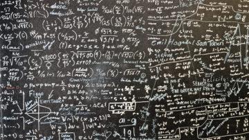 Blackboard maths classroom