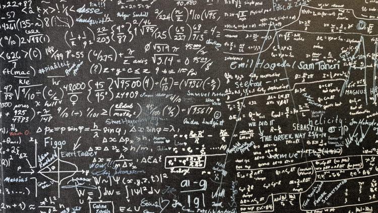 Blackboard maths classroom