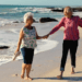 Old couple on beach
