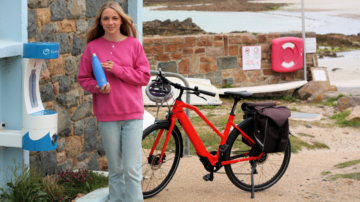 Destiny Hollyer-Hill at the Cobo refill station