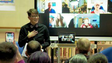 Ellie Jones hosting at 2021 Channel Island LGBTQ+ Writing Competition