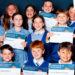 Pupils from Grouville School celebrate their achievements