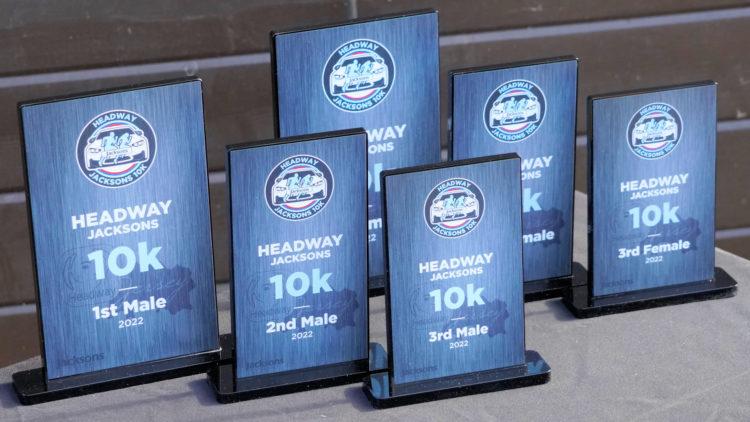 Headway Jacksons 10k run trophies 2022
