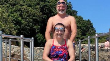 Adrian Sarchet and Sarah Whitchurch at the Bathing Pools