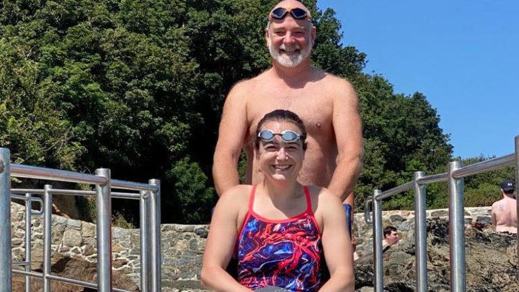 Adrian Sarchet and Sarah Whitchurch at the Bathing Pools