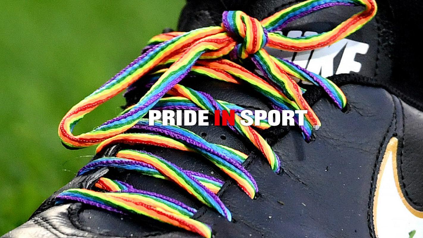 Pride rainbow laces trainer