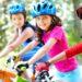 children biking